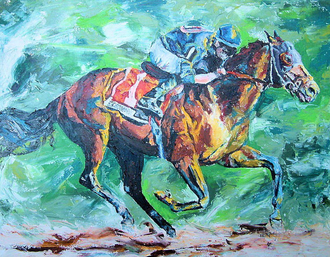horse racing 08 impressionist Oil Paintings